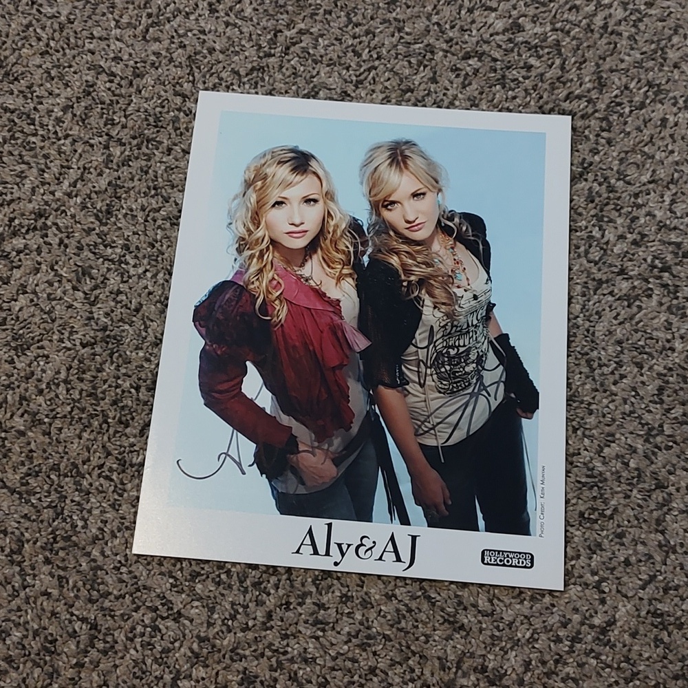 Aly & AJ Hand Signed Autograph Photo